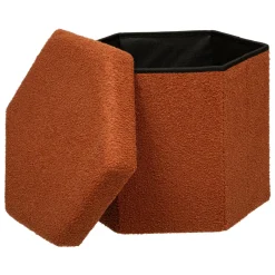 POUF PLIANT BOUCLETTE JAIKO AMBRE D.40X38CM