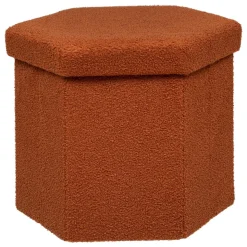 POUF PLIANT BOUCLETTE JAIKO AMBRE D.40X38CM