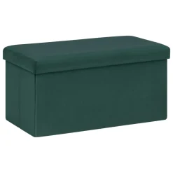POUF PLIANT DOUBLE TESS VELOURS VERT CEDRE