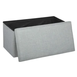 POUF PLIANT DOUBLE TOMAZ GRIS CLAIR