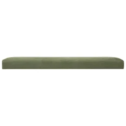 POUF PLIANT DOUBLE VELOURS LILOU KAKI D.76X38CM