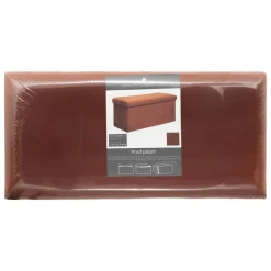 POUF PLIANT DOUBLE VELOURS LILOU AMBRE D.76X38CM
