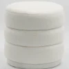 POUF 3 RONDS BOUCLETTE 42X42X42CM