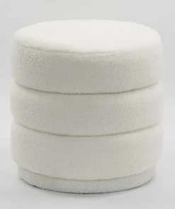 POUF 3 RONDS BOUCLETTE 42X42X42CM