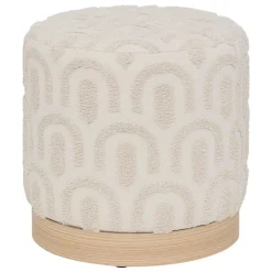 POUF TUFTE COPAS BLANC