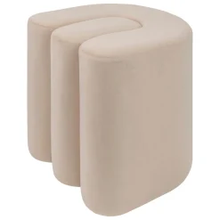 POUF VELOURS BOLAN BEIGE