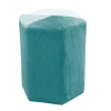 POUF VELOURS COTELE D.35CM GIULIA BLEU