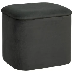 POUF VELOURS DANI GRIS D.40X35X37.5CM