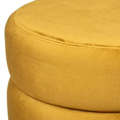 POUF VELOURS SINAN OCRE D.40CM