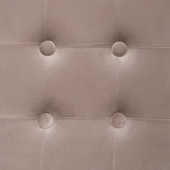 POUF VELOURS TAUPE LEANDRE