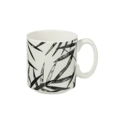 RACK 4 MUGS FLORAL GREEN 24CL
