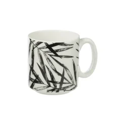 RACK 4 MUGS FLORAL GREEN 24CL