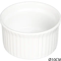 RAMEQUIN CERAMIQUE BLANC 10CM