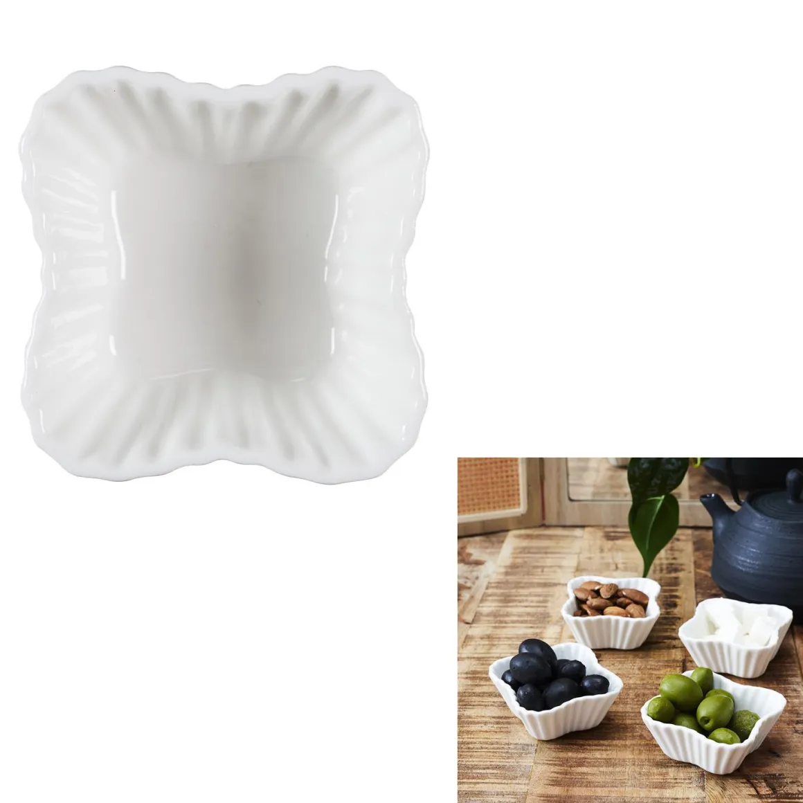 RAMEQUIN TEXTURE PORCELAINE 4CM