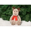 RENNE 50 CM. BEIGE. NOEUD ROUGE