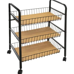 RESSERRE RECTANGLE METAL BOIS NERA
