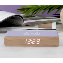 REVEIL CHARGEUR BOIS VIOLET