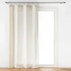 RIDEAU A ANNEAUX 140X240CM POLYESTER LIN UNI PAULINE