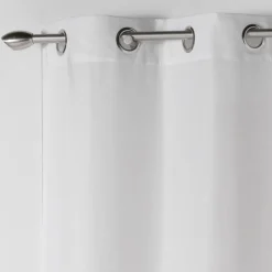 RIDEAU A OEILLETS 140X260CM ABSOLU BLANC