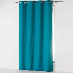 RIDEAU A OEILLETS 140X260CM ABSOLU BLEU