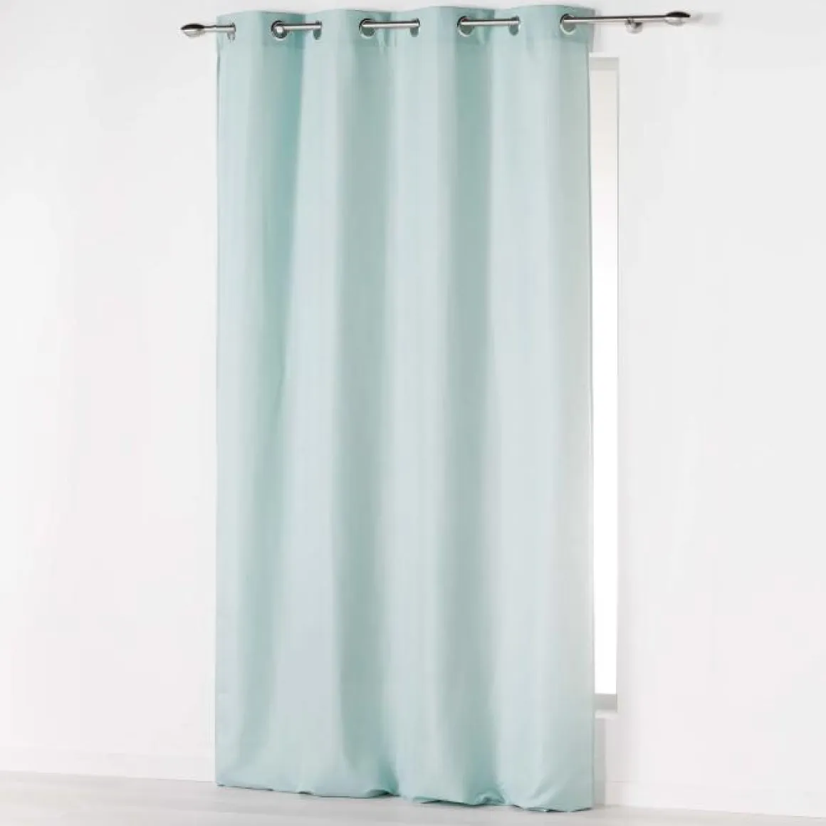 RIDEAU A OEILLETS 140X260CM ABSOLU MENTHE