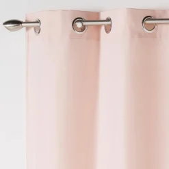 RIDEAU A OEILLETS 140X260CM ABSOLU ROSE PALE