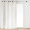 RIDEAU A OEILLETS 140X260CM EFFET LIN TISSE NANDO