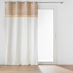 RIDEAU A OEILLETS 140X240CM FRANGE CIRRUS