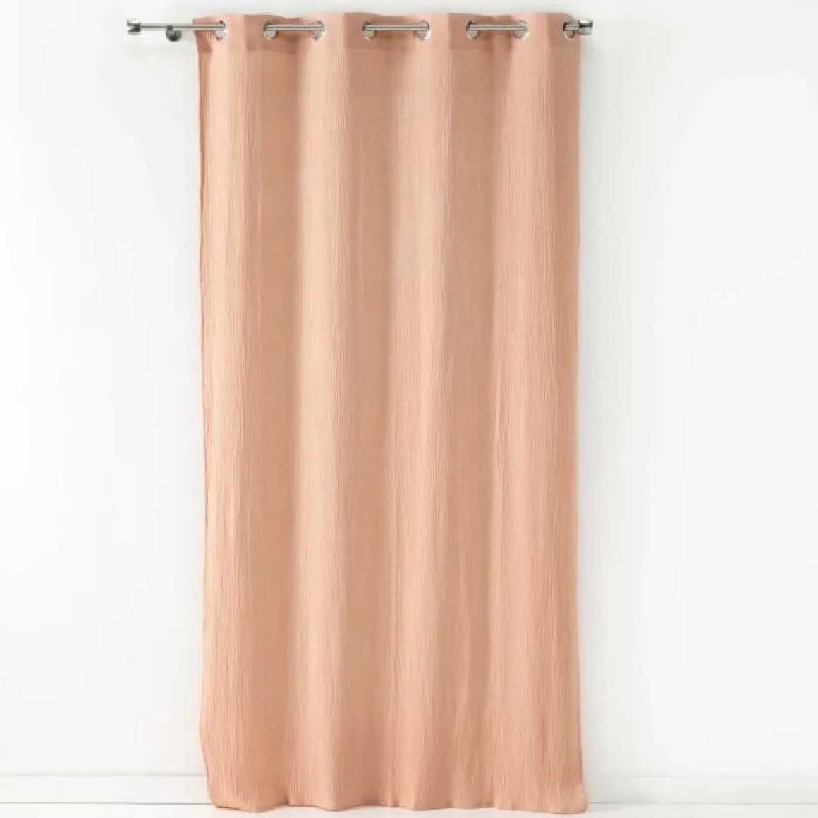 RIDEAU A OEILLETS 135X240CM GAZE DE COTON ANGELIA ROSE
