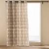 RIDEAU A OEILLETS 140X240CM IMPRIME METALLISE ONDINE NOIR
