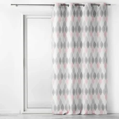 RIDEAU A OEILLETS 140X260CM IMP WINTER GREEN ROSE