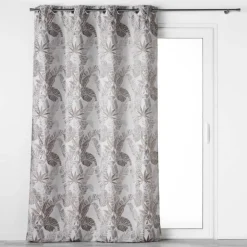 RIDEAU A OEILLETS 140X260CM JACQUARD FAGGY TAUPE