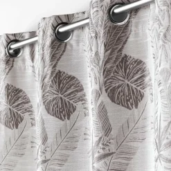 RIDEAU A OEILLETS 140X260CM JACQUARD FAGGY TAUPE