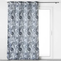 RIDEAU A OEILLETS 140X260CM JACQUARD FAGGY BLEU