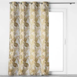 RIDEAU A OEILLETS 140X260CM JACQUARD FAGGY JAUNE