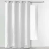 RIDEAU A OEILLETS 140X280CM MICROFIBRE UNI ABSOLU BLANC