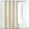RIDEAU A OEILLETS 140X280CM MICROFIBRE UNI ABSOLU NATUREL
