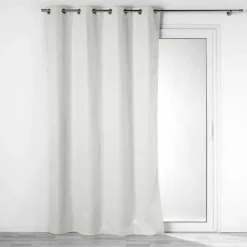 RIDEAU A OEILLETS 140X260CM OCCULTANT DARKO BLANC