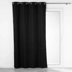 RIDEAU A OEILLETS 140X260CM OCCULTANT DARKO NOIR