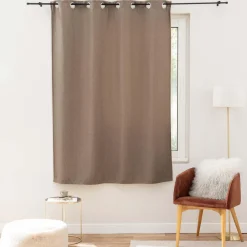 RIDEAU A OEILLETS 135X180CM OCCULTANT TRAMINA NOISETTE