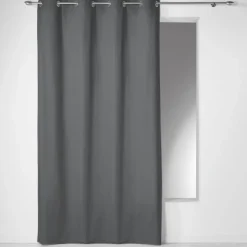 RIDEAU A OEILLETS 140X240CM PANAMA ARDOISE