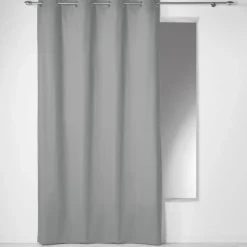 RIDEAU A OEILLETS 140X240CM PANAMA GRIS