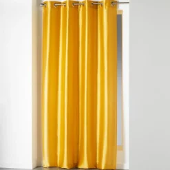 RIDEAU A OEILLETS 140X240CM SHANA MOUTARDE