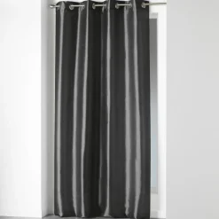 RIDEAU A OEILLETS 140X240CM SHANTUNG UNI SHANA ANTHRACITE