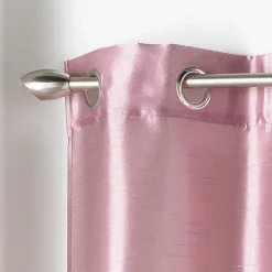 RIDEAU A OEILLETS 140X240CM SHANTUNG UNI SHANA ROSE