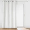 RIDEAU A OEILLETS 140X260CM VELOURS RELIEF SWING BLANC