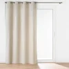 RIDEAU A OEILLETS 140X260CM VELOURS RELIEF JAVA NATUREL