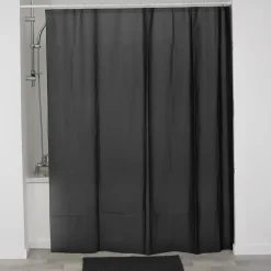 RIDEAU DE DOUCHE LASER 180X200CM NOIR