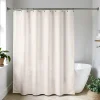 RIDEAU DE DOUCHE MICROFIBRE 180X180CM BEIGE