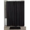 RIDEAU DE DOUCHE MICROFIBRE 180X200CM NOIR